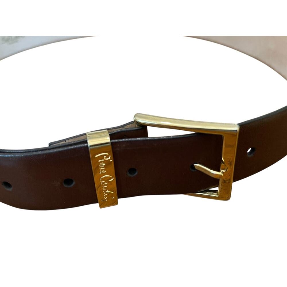 Size 36 Pierre Cardin Brown Soft‎ Touch Cowhide Belt 1.2" width